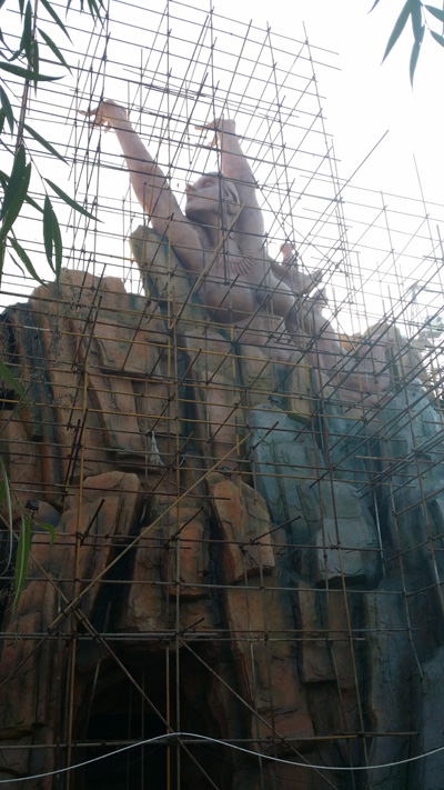 塑石女媧補天施工圖